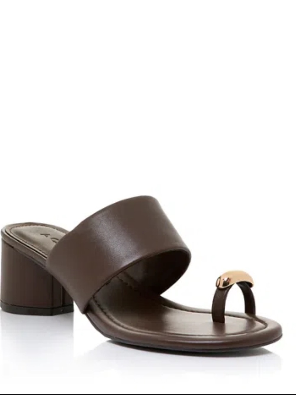 Aqua brown leather sandals